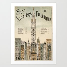 Philadelphia vintage travel poster Art Print