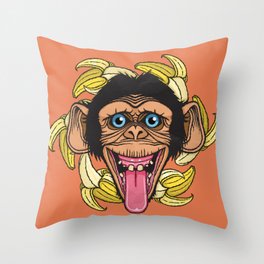 chimp Throw Pillow