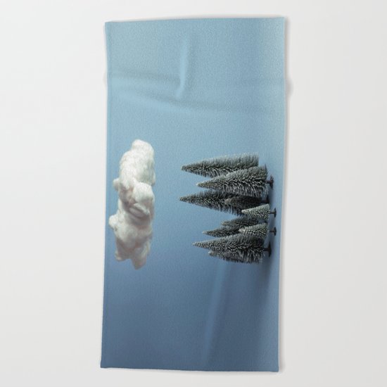 A cloud over the forest Beach Towel