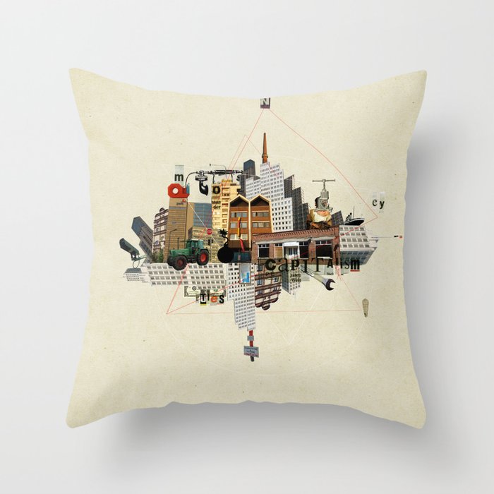 Collage City Mix 5 Throw Pillow