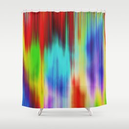 Colorful Glitch Shower Curtain