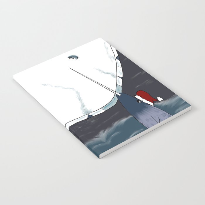 A Narwhal For Christmas Notebook | Drawing, Digital, Narwhal, Christmas, Gift, Holiday, Narwhal-mugs, Narwhal-art, Narwhal-lovers, Narwhal-gift