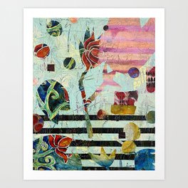 Floating Lillies Art Print