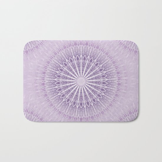 Lavender Geometric Mandala Bath Mat