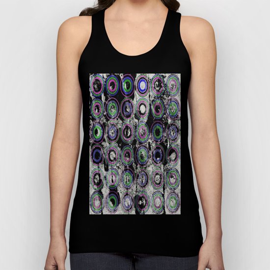 Urban Rings Pattern III - Textured Abstract Unisex Tank Top