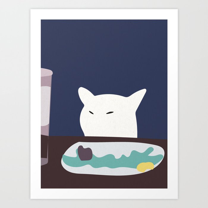 Smudge The Cat Meme Art Print By Mamboart Society6