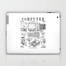Computer Gamer Geek Vintage IT PC Hardware Patent Print Laptop Skin