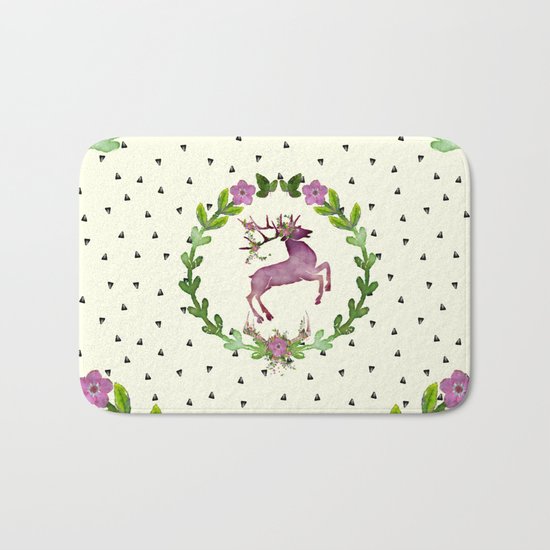 Deer Pattern 02 Bath Mat