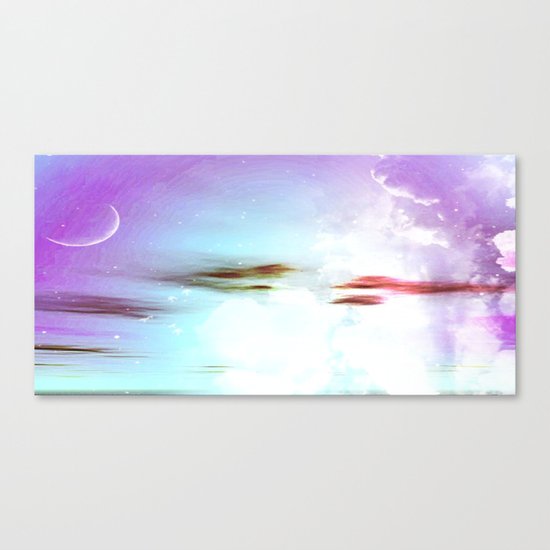 Pastel moon Canvas Print