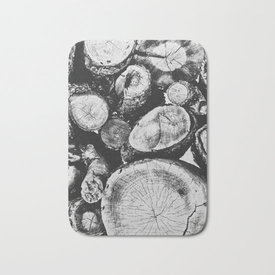Cut wood II -Scandinavian art Bath Mat