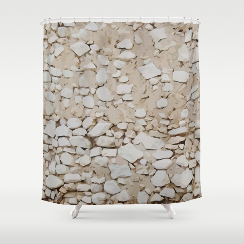 Stone Wall Pattern Shower Curtain By Dietmarfink Society6