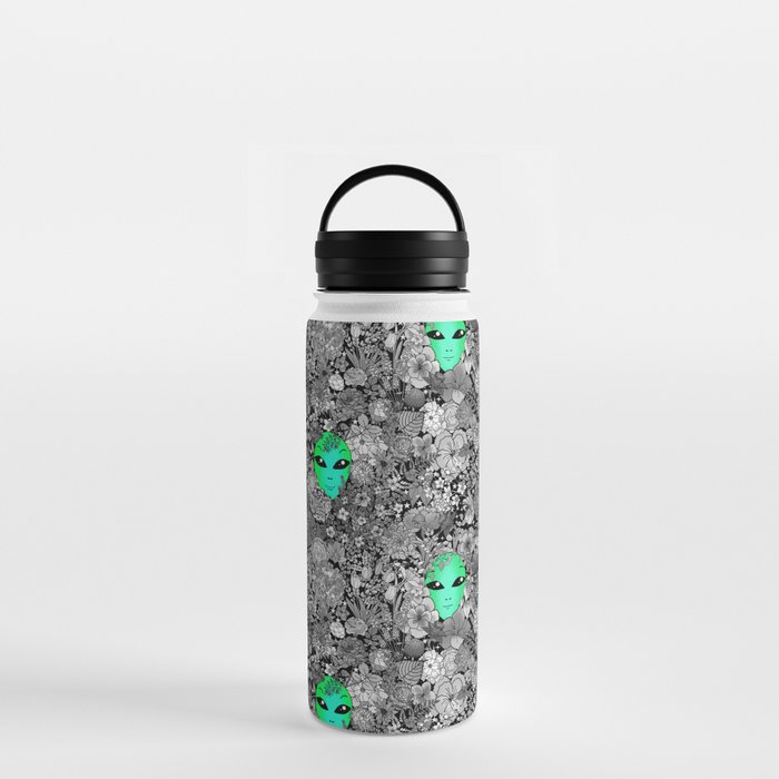 Galactic Garden Surprise, Extraterrestrial Eyes  Water Bottle