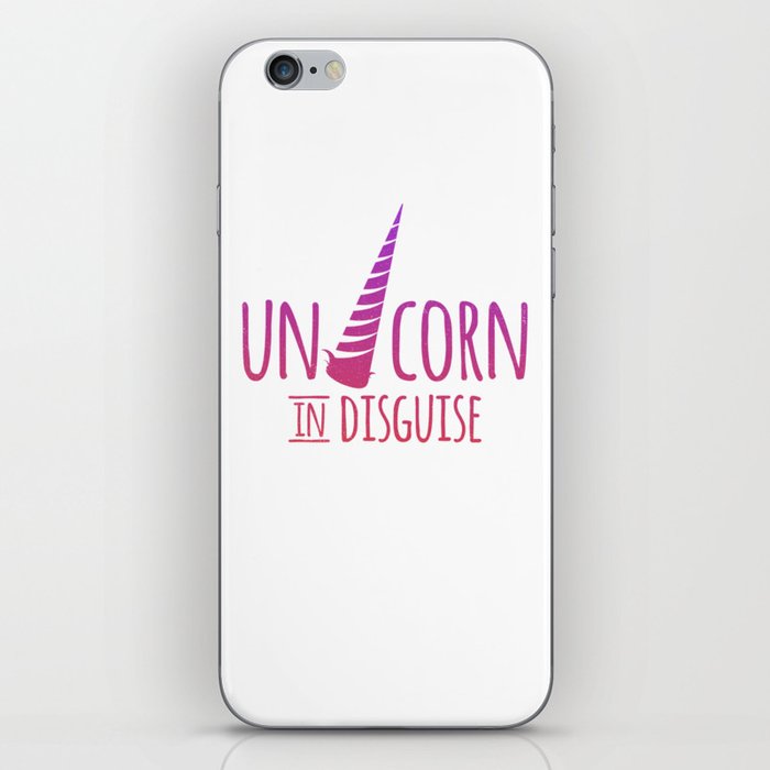 Unicorn in Disguise - Color iPhone Skin
