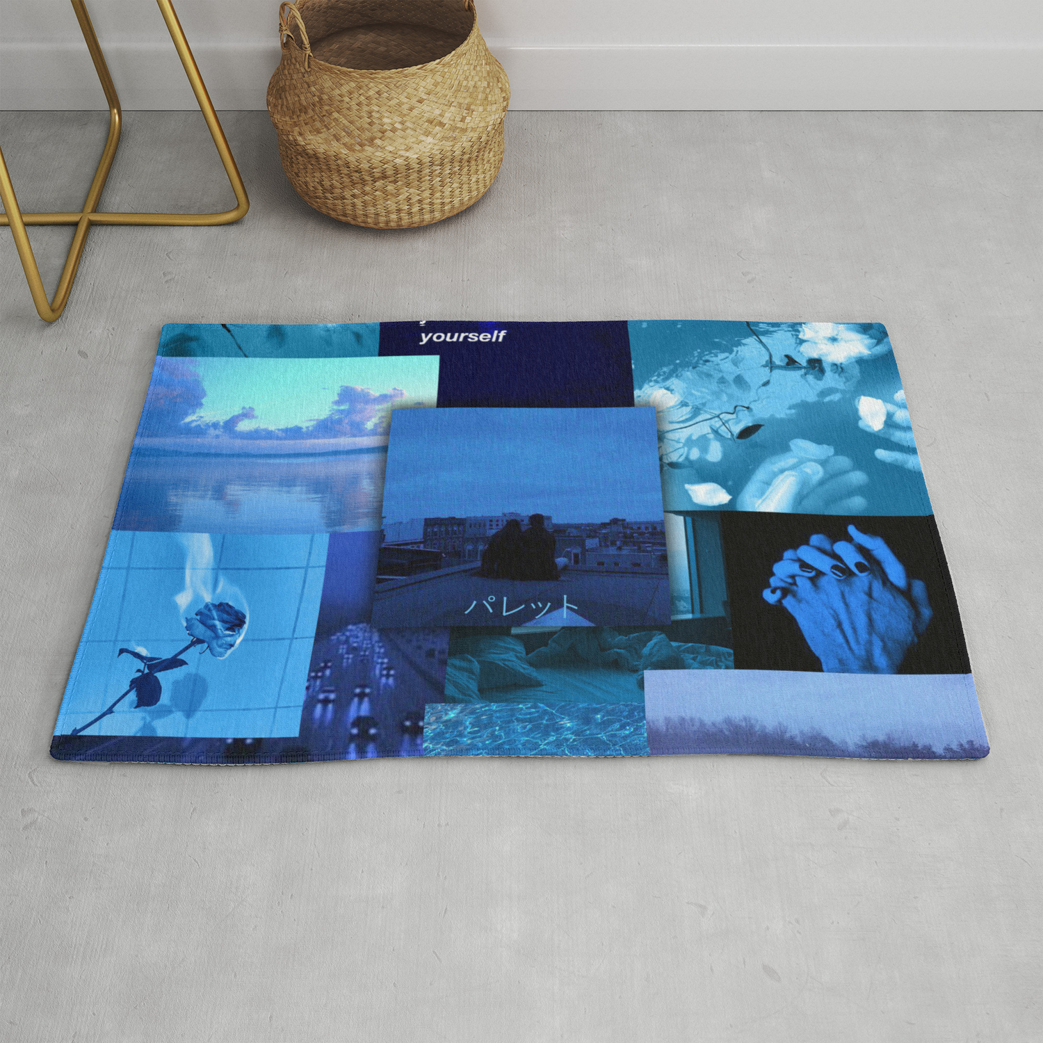 Blue Love Aesthetic Collage Rug By Ethannguyen2020 Society6 If your personality is as bright as this color palette, then your website should reflect that. blue love aesthetic collage rug by ethannguyen2020
