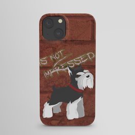 Miniature Schnauzer Puppy Dog | Terrier w Attitude / Angry iPhone Case