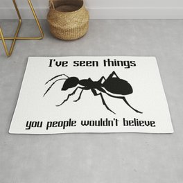 Unbelievable Ant Runner Rug | Perception, Sciencefictionfan, Viewpoint, Pointofview, Cuteant, Moviequote, Graphicdesign, Antrunner, Perspective, Antworld 