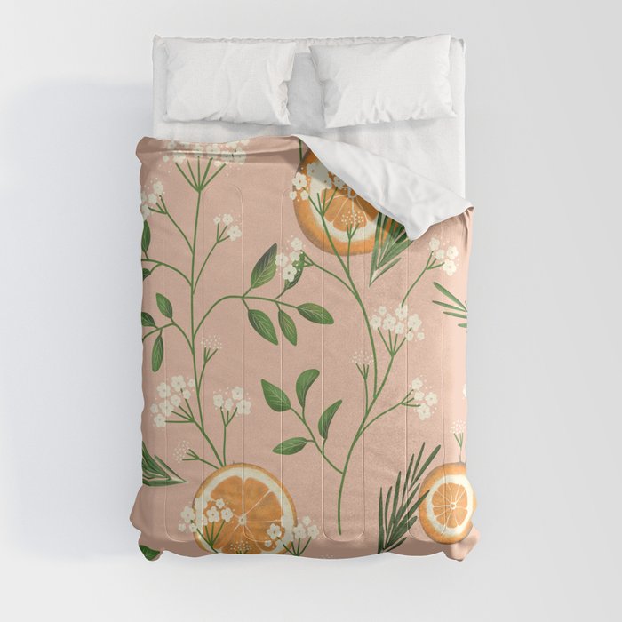 Elderflower & Oranges - Pastel Comforter