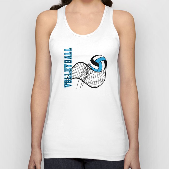 Volleyball Sport Game - Net - Baby Blue Tank Top