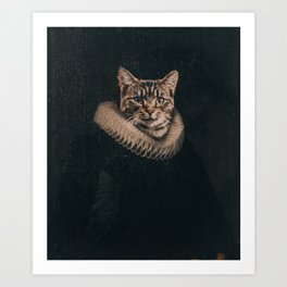 Renaissance Cat Art Print