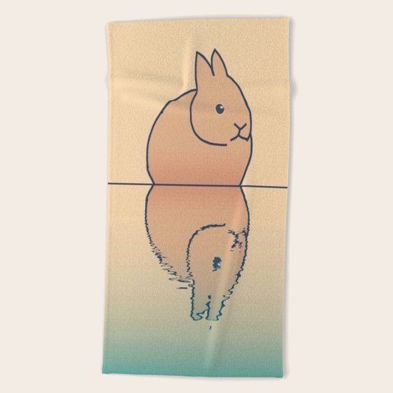 rabbit-45 Beach Towel