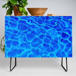 Blue Water Abstract Credenza