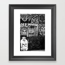 Obey our tribute Framed Art Print