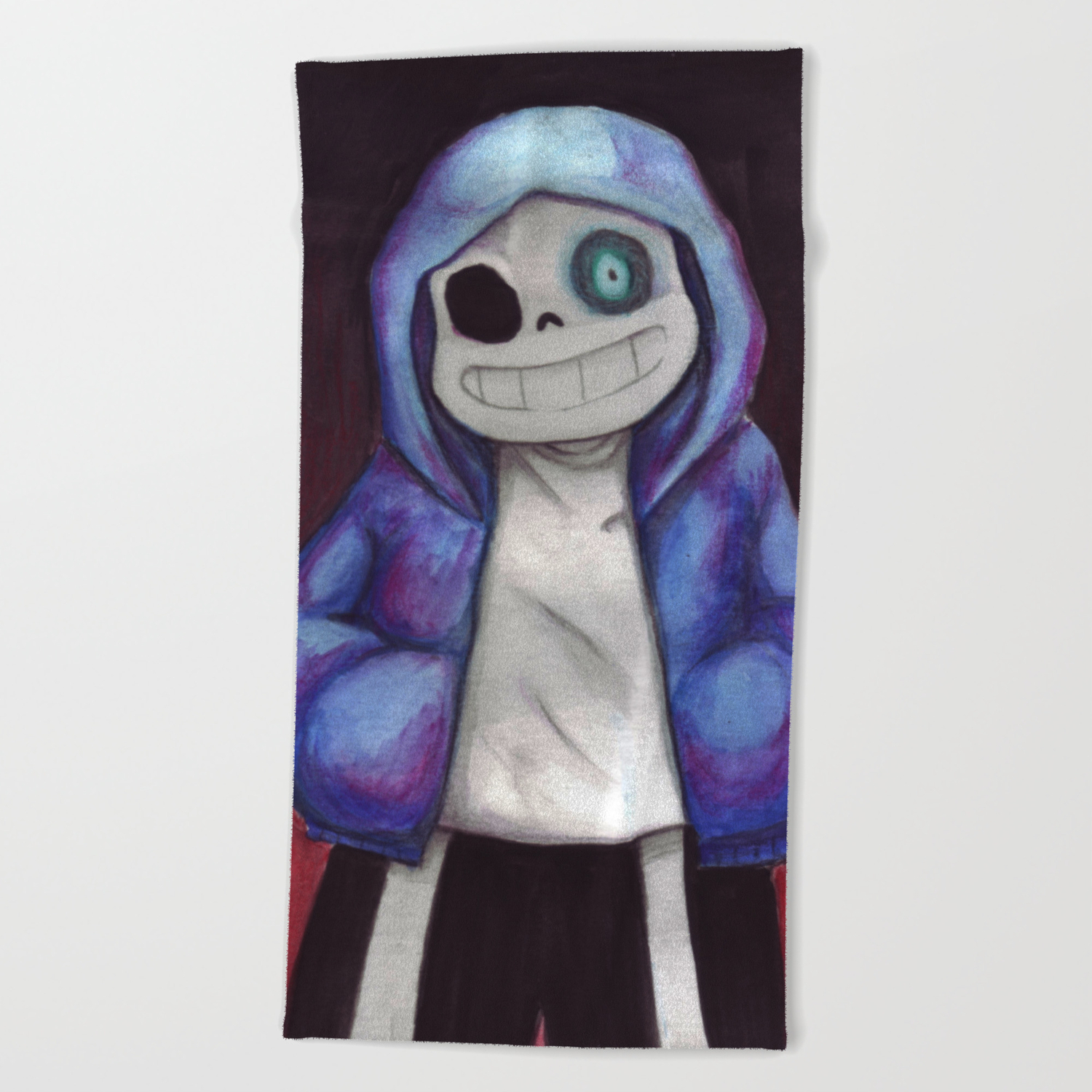 Sans Undertale Beach Towel By Thedragonstudiostore Society6