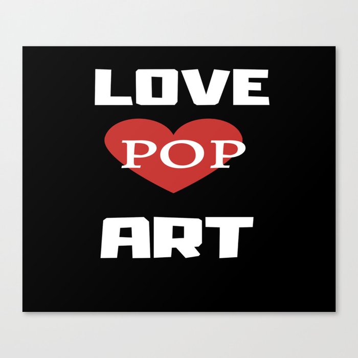 Pop Art Love Canvas
