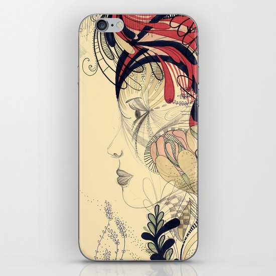 flame flower iPhone & iPod Skin