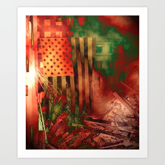 Our Flag Attacked Art Print