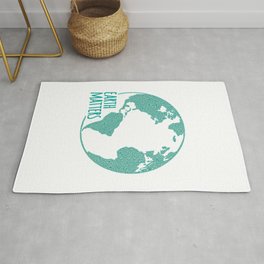 Earth Matters - Earth Day - Watercolor Dots 01 Rug