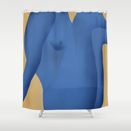 Figurative art - Nude in blue Shower Curtain
