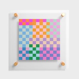 Checkerboard Collage Floating Acrylic Print