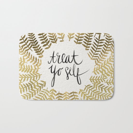 Treat Yo Self – Gold Bath Mat