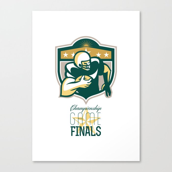 American Football Championship Game Finals QB Canvas Print