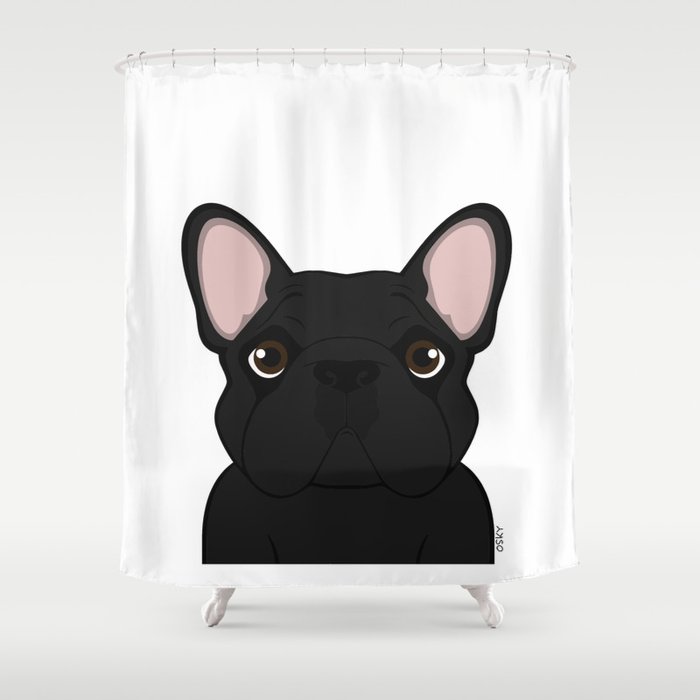 Frenchie - Black Brindle Shower Curtain