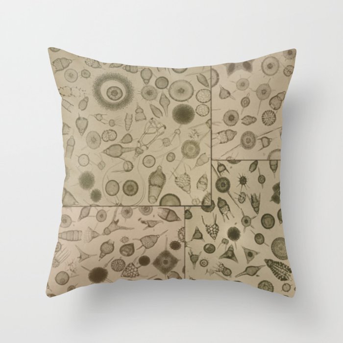 Diatom Design Throw Pillow