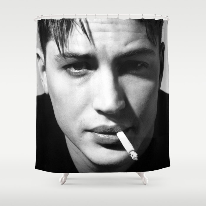 tom hardy blackandwhite shower curtain by sandrabab society6 tom hardy blackandwhite shower curtain by sandrabab
