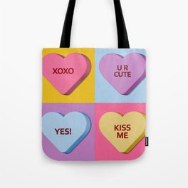 Nice Valentine's Candy Hearts 2 Tote Bag