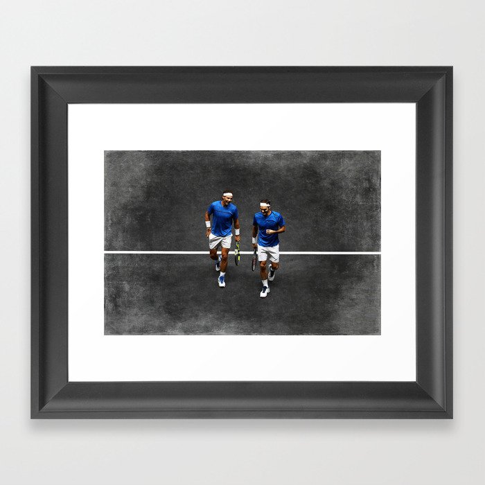 Nadal & Federer Framed Art Print