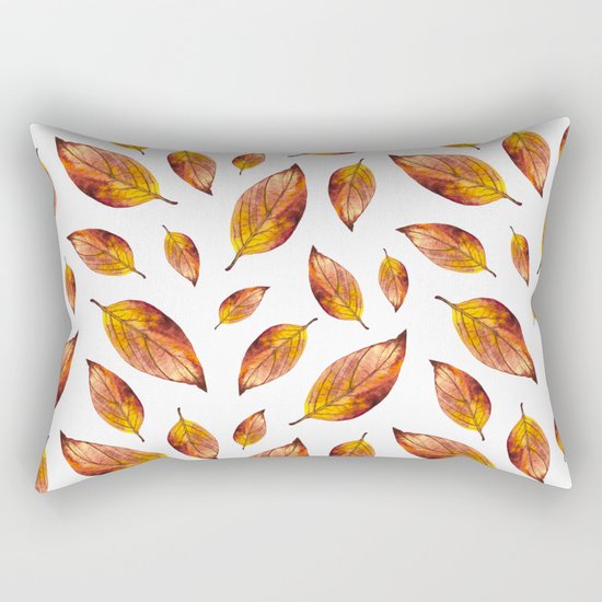 Autumn Leaves Pattern 03 Rectangular Pillow