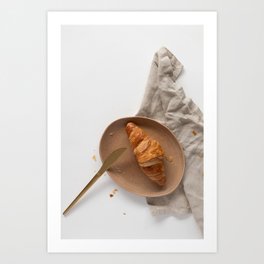 The French Breakfast | Croissant Still Life Light Bright Photography Print Photo Art Minimal Art Print Art Print