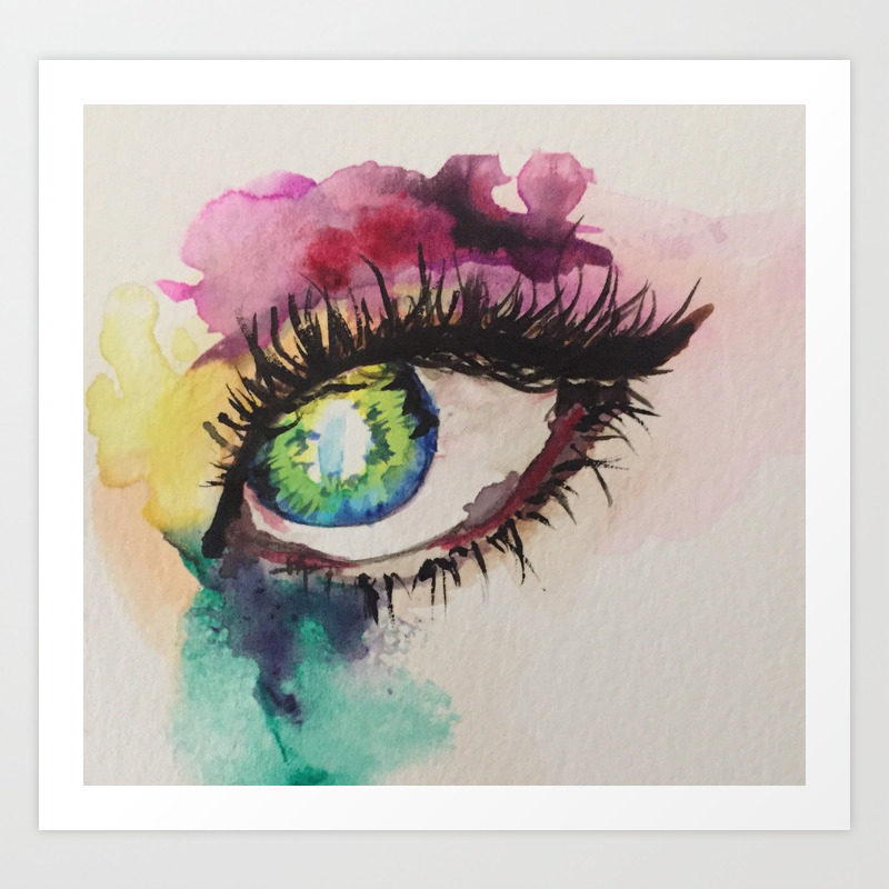 Eye Crying Art Print By Amtracks Society6