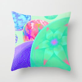 The Planets of the Layerverse Throw Pillow