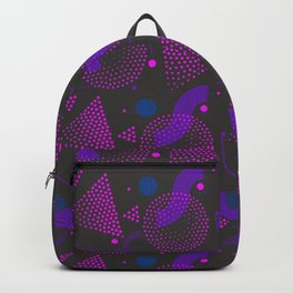 Faded Purple Geometric Pattern Backpack | Uglycute, Square, 90Skid, Cool, Digital, Vaporwave, Graphicdesign, Purple, Aesthetic, Wave 