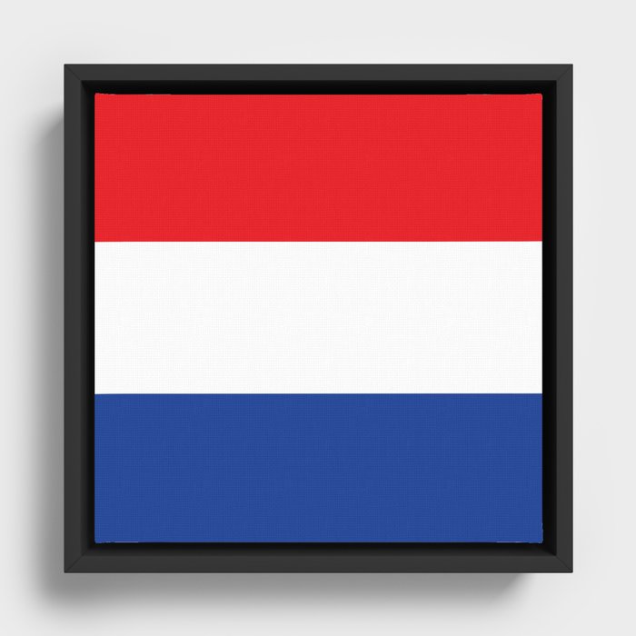 Netherlands Flag Print Dutch Country Pride Patriotic Pattern Framed Canvas