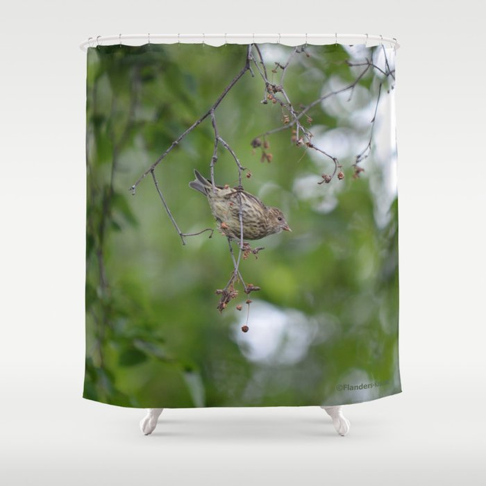 Swinging Bird! Shower Curtain