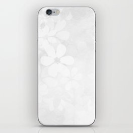 White plant flowers wall iPhone Skin