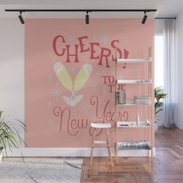 Cheers to the New Year Vintage Wall Mural