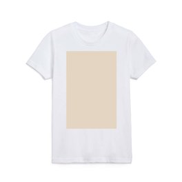 Neutral Cream Beige Plain and Simple Solid Color Kids T Shirt